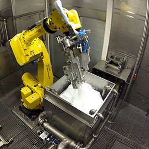 Washing machine robotized