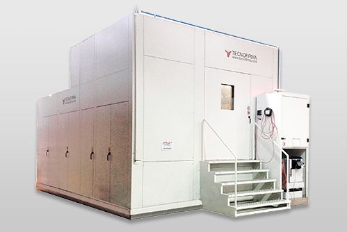 Robotized washing machine central handling robot