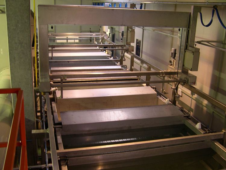 Treatment washing machine surface conversion