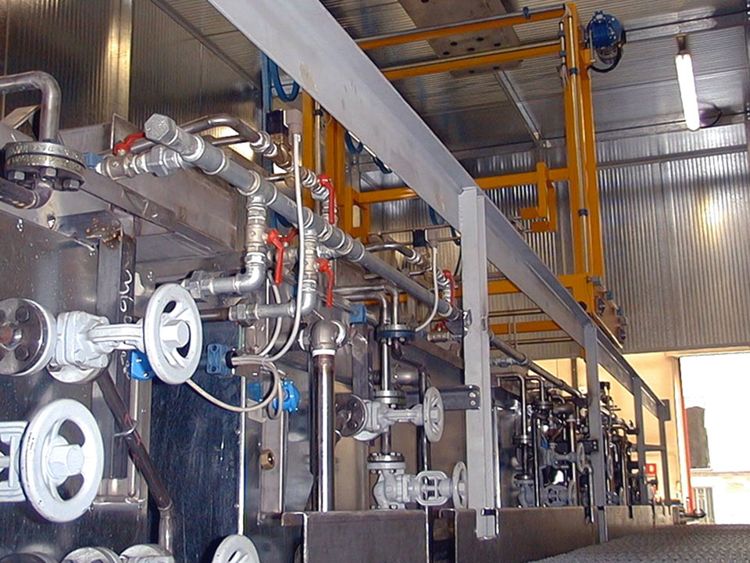 Treatment washing machine surface conversion