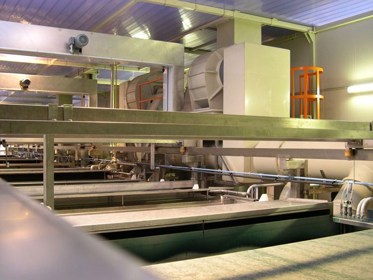 Treatment washing machine surface conversion