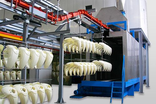 Tunnel washing machine overhead conveyor