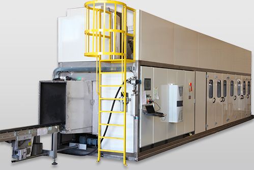 Tunnel washing machine belt conveyor