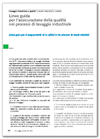 Copertina di Linee guida per l'assicurazione della qualit&agrave; nei processi di lavaggio industriale