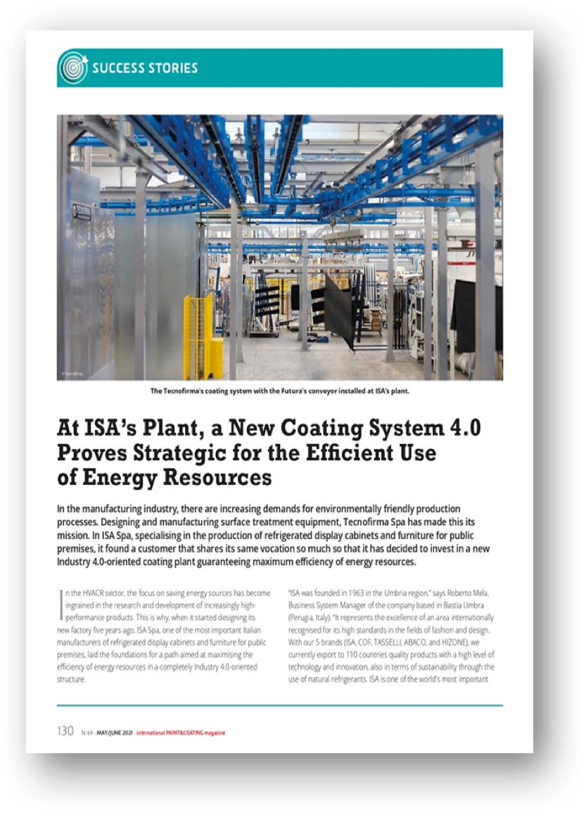 Copertina di At ISA’s Plant, a New Coating System 4.0 Proves Strategic for the Efficient Use of Energy Resources
