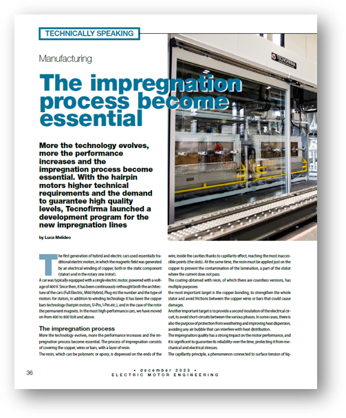 Copertina di The impregnation process become essential