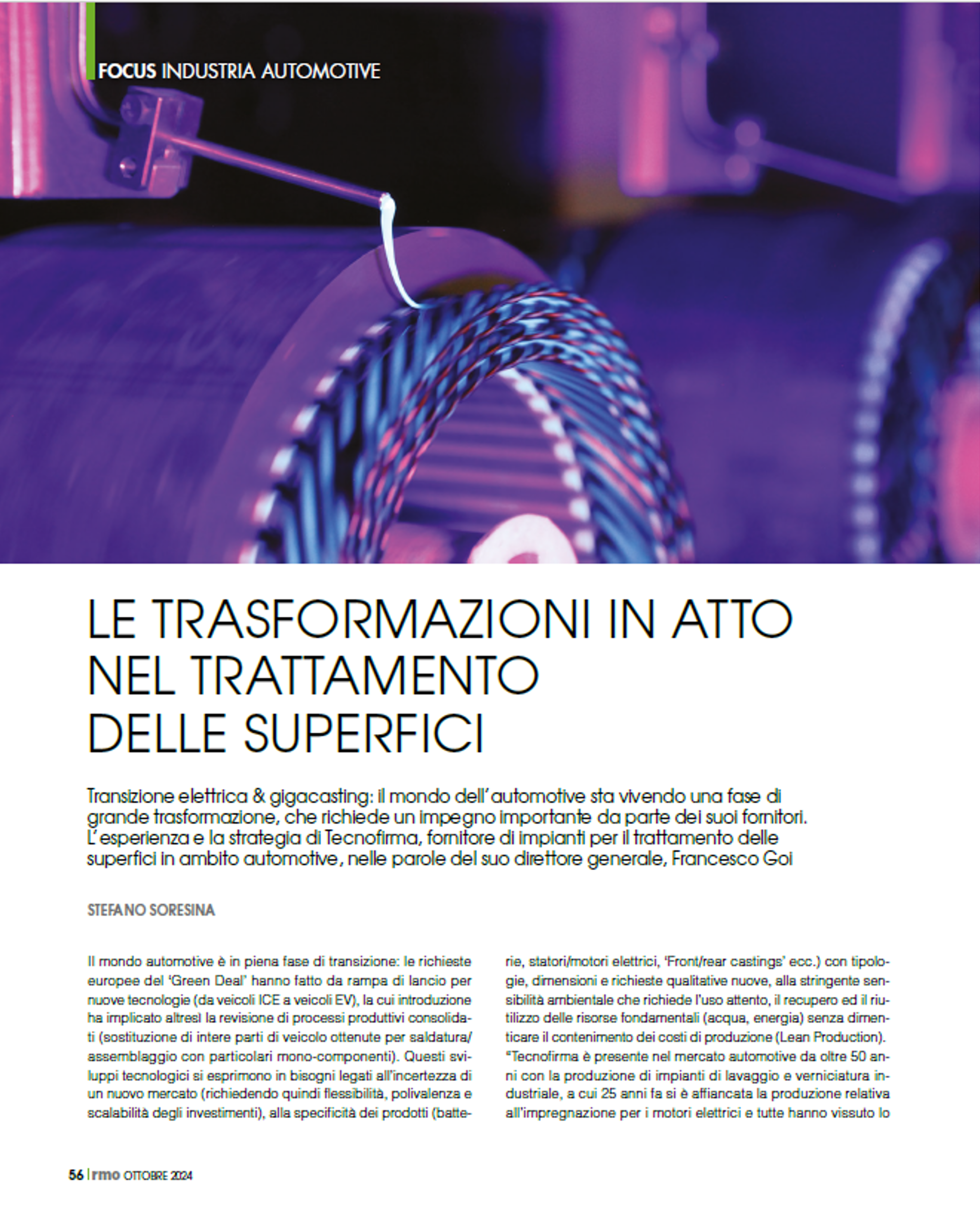 Copertina di Le trasformazioni in atto nel trattamento delle superfici