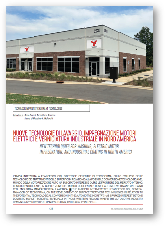 Copertina di Nuove tecnologie di lavaggio, impregnazione motori elettrici e verniciatura industriale in nord America