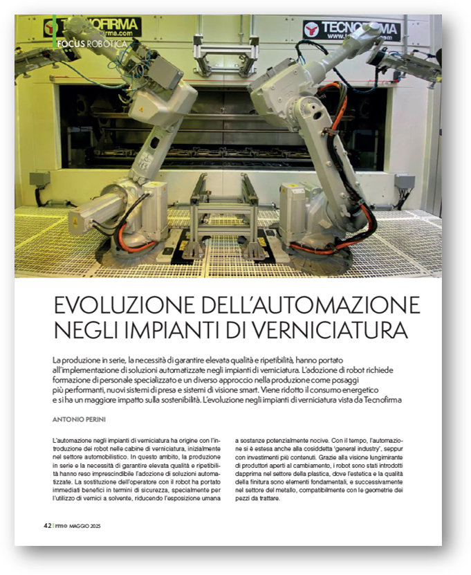 Copertina di Evoluzione dell'automazione negli impianti di verniciatura