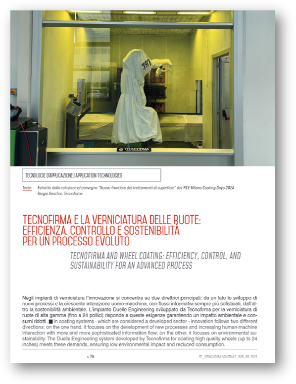 Copertina di Tecnofirma e la verniciatura delle ruote: efficienza, controllo e sostenibilit&agrave; per un processo evolutivo