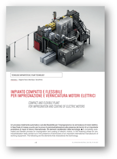 Copertina di Impianto compatto e flessibile per impregnazione e verniciatura motori elettrici